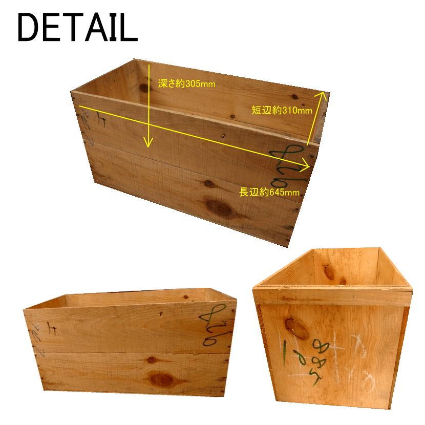 りんご木箱 USED中古×2箱セット【訳あり】DIYに最適！欠け/割れ/落書き