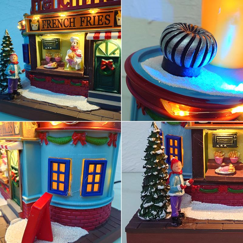 クリスマス イルミネーション ジオラマタウン オールドビレッジ スノー