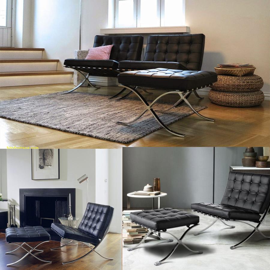 バルセロナチェア オットマン PUレザー デザイナーズ ミース・ファン