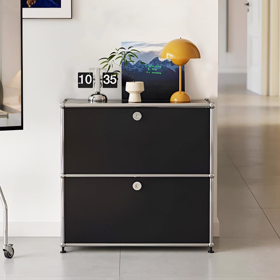 ハラー サイドボード リプロダクト 北欧 2段 鍵付き 幅77cm 国内在庫