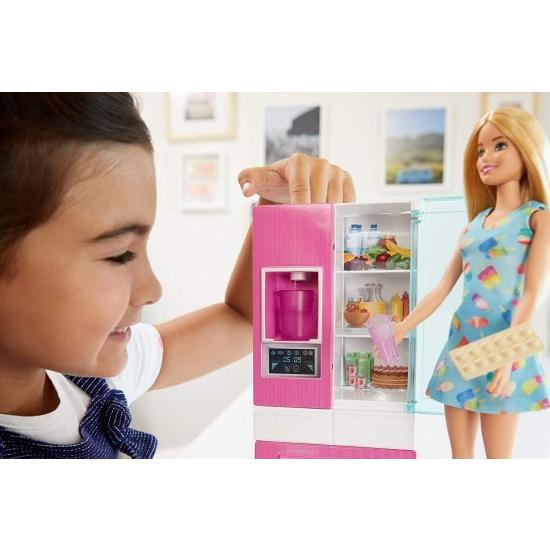 Barbie バービー人形、11.5インチブロンド、家具セット、作業用水