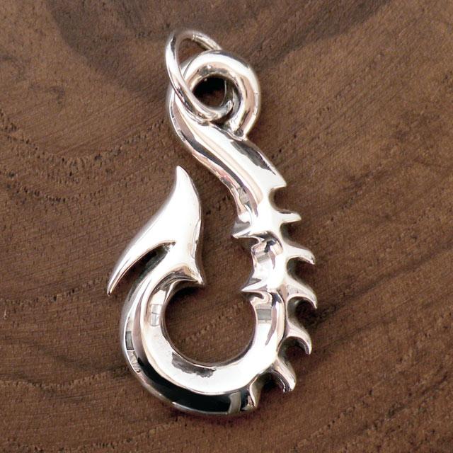 釣り針ペンダントトップ フィッシングフックペンダント size:L