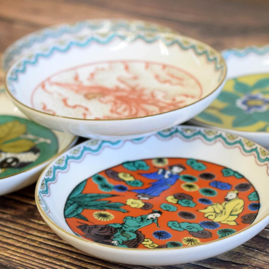 九谷焼 お皿 セット おしゃれ 食器 小皿 5枚組 時代画 陶器 和食器