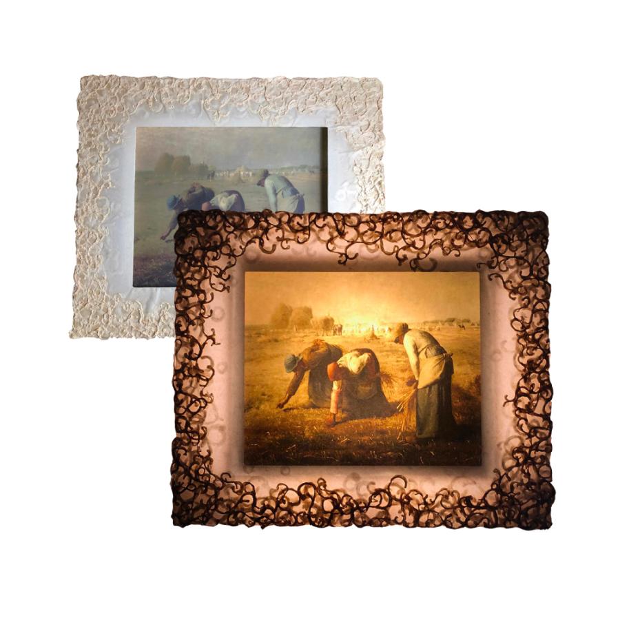 幻想的な壁掛けインテリア - 和紙ック【和紙額縁＋絵画】