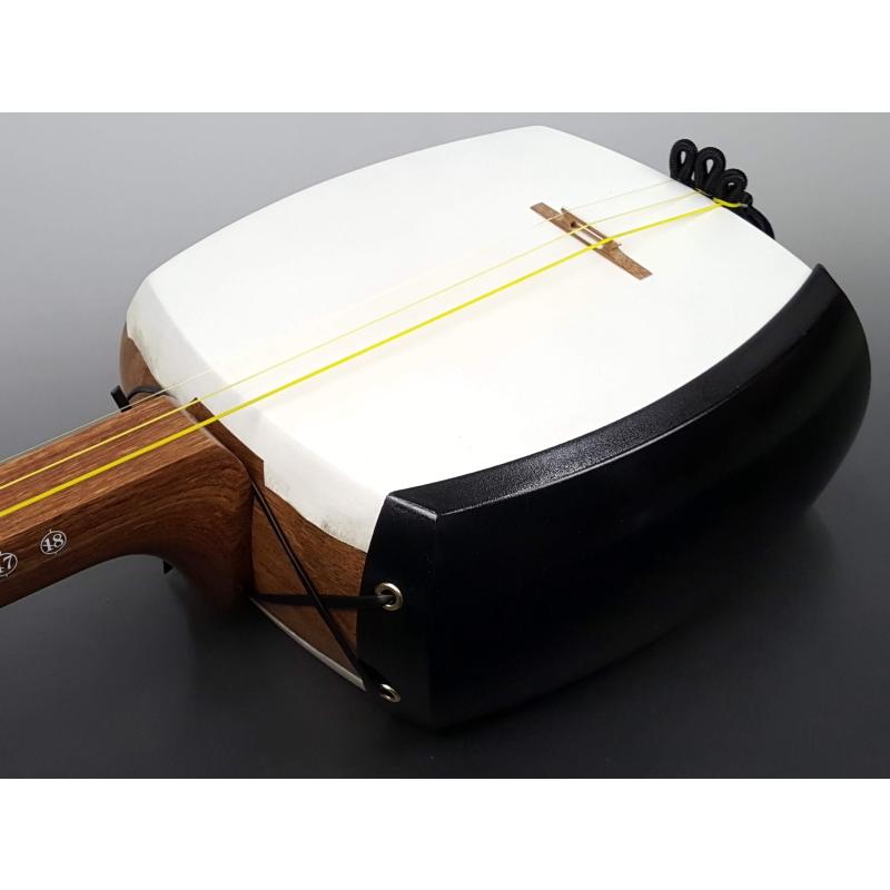 三味線・皮張り替え 津軽三味線用 片面（合成皮・白峰）張替え : 和