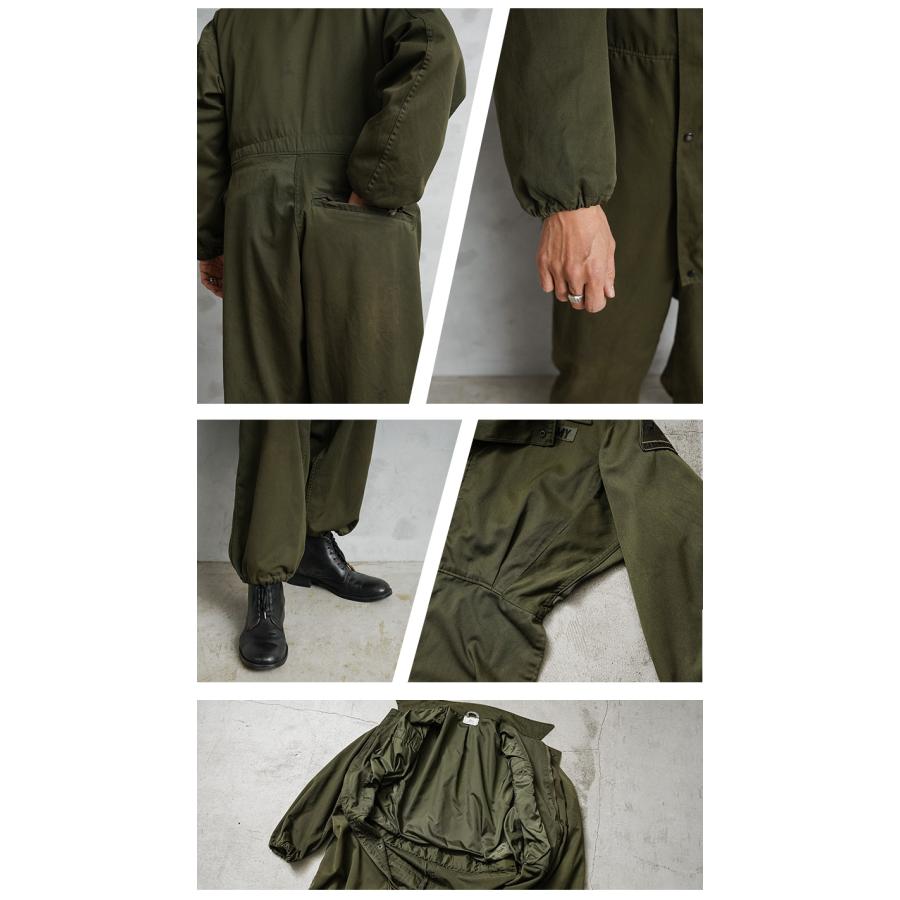 実物 USED 米軍 ヘリクルー メカニック カバーオール ブラスジップ