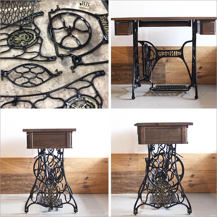 SINGER シンガー アンティーク ミシンテーブル｜ミシン脚 テーブル