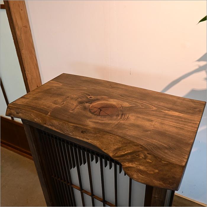 書院と古材を使ったオリジナルフロアライト リメイク品 玄関 和モダン