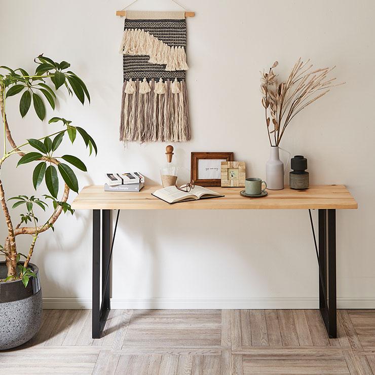 バーチ無垢材使用 ダイニングテーブル カウンターテーブル 幅150cm