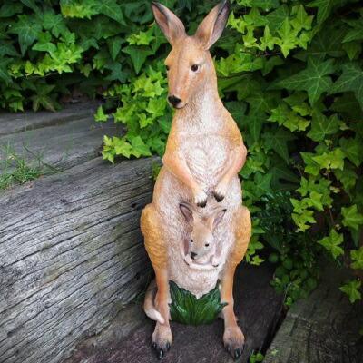 カンガルーの置物 カンガルーの親子 29042HH オーナメント