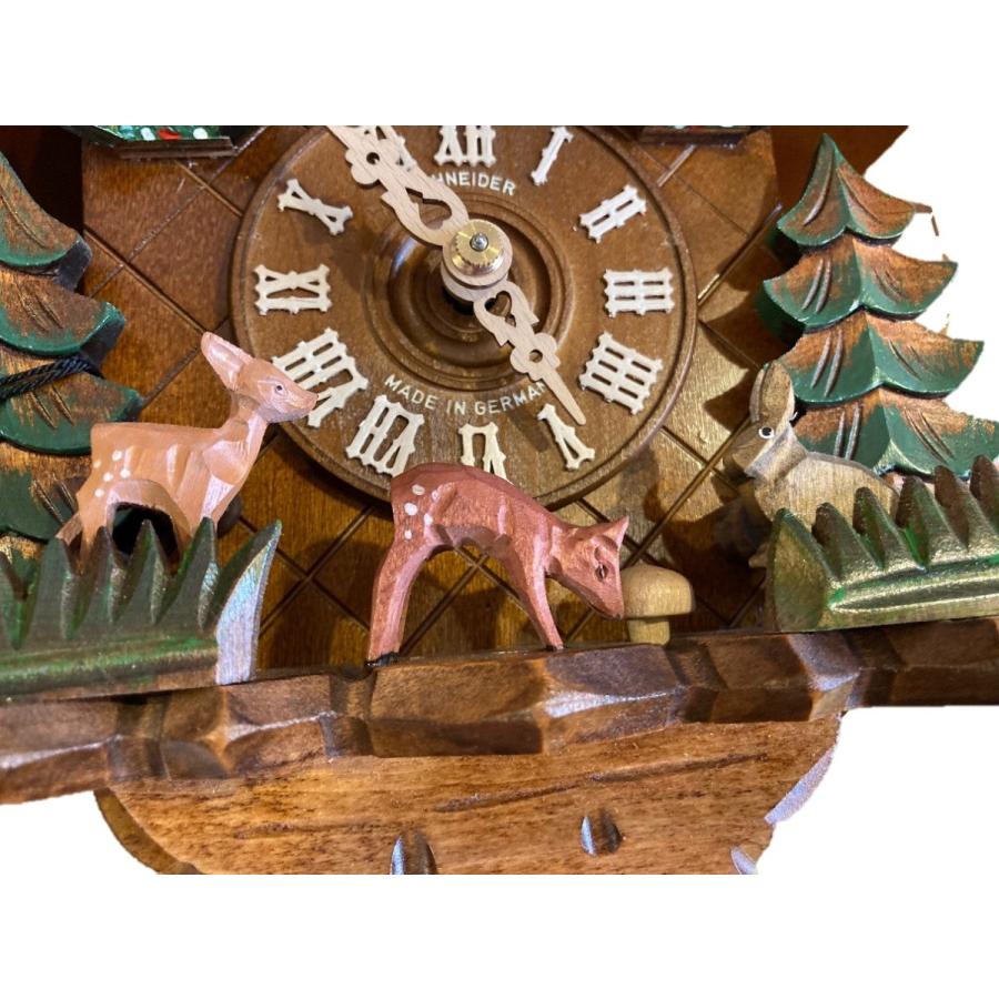 からくり時計 バンビとウサギ ドイツ製鳩時計 本物の鳩時計 : ヴァルト