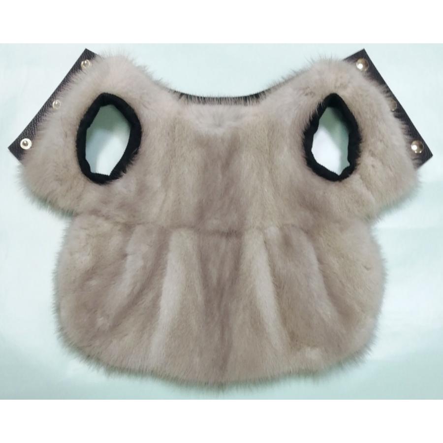 小型犬 毛皮 コート サファイヤミンク 裏地付き 2号サイズ