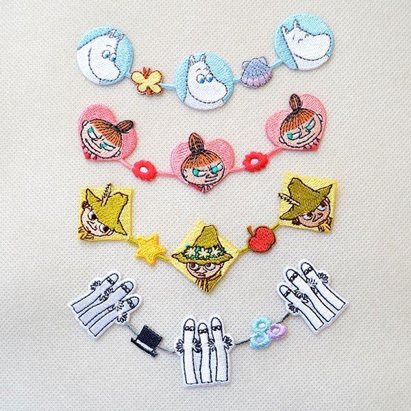MOOMIN（ムーミン） ワッペン アイロン おしゃれ 刺繍 ラインワッペン