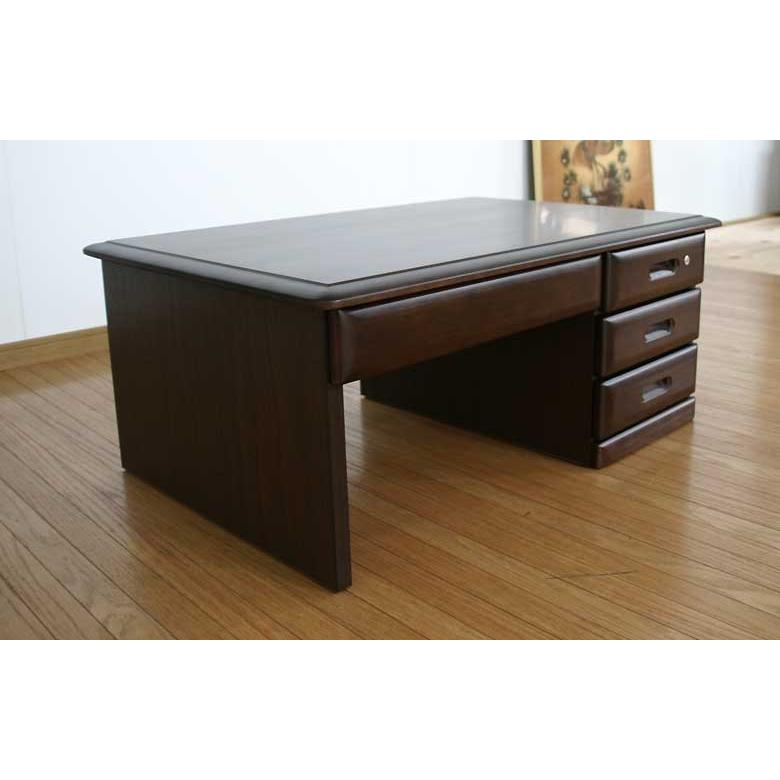 90国産高級座机（文机） 片袖机 ask （ダークブラウン） 国産品 : 産地