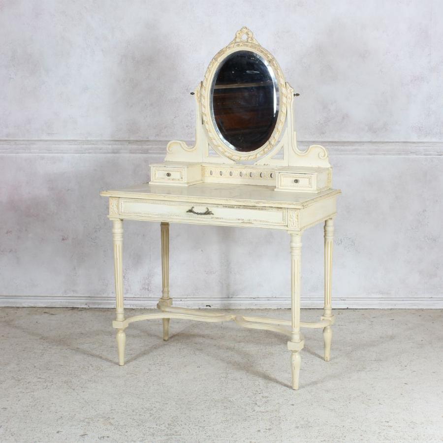 アンティーク家具 ドレッサー 一面 鏡 化粧 メイク 台 イギリス