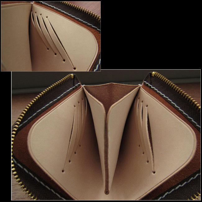 日本製財布 L字ファスナー 二つ折り 革財布 レザーウォレット メンズ