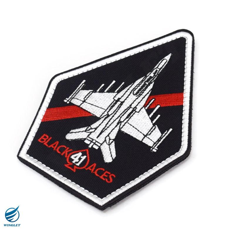 アメリカ海軍 第41戦闘攻撃飛行隊 ブラックエイセス 戦闘機 刺繍