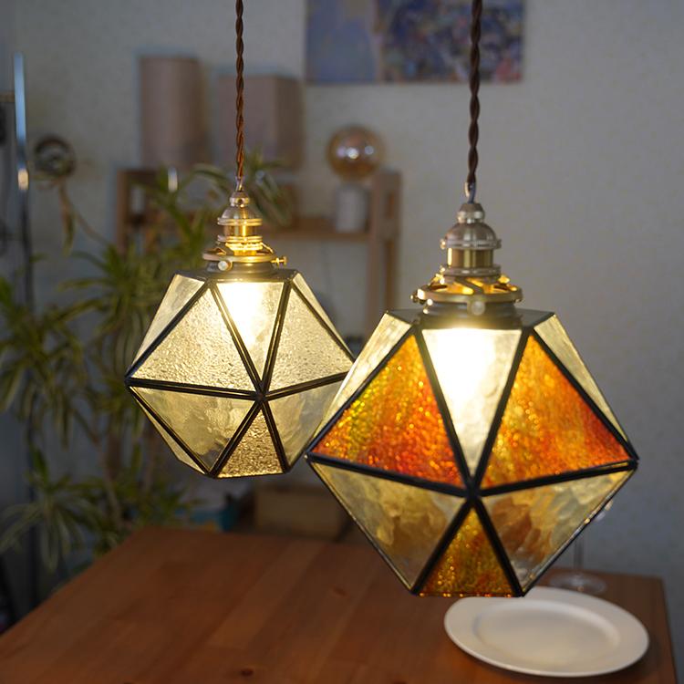 ダクトレール用 ペンダントライト ステンドグラス 1灯 E17 照明器具