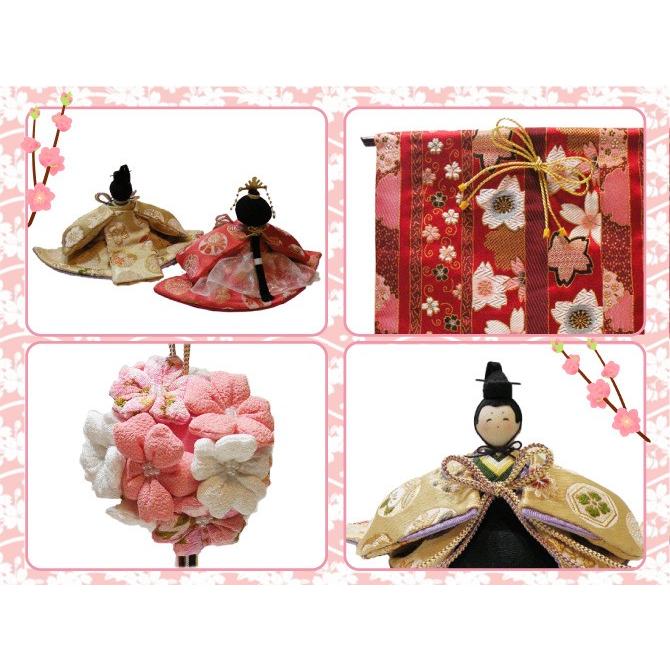 送料無料 ちりめん 雛人形 花玉雛飾り お雛様 ひな祭り 龍虎堂