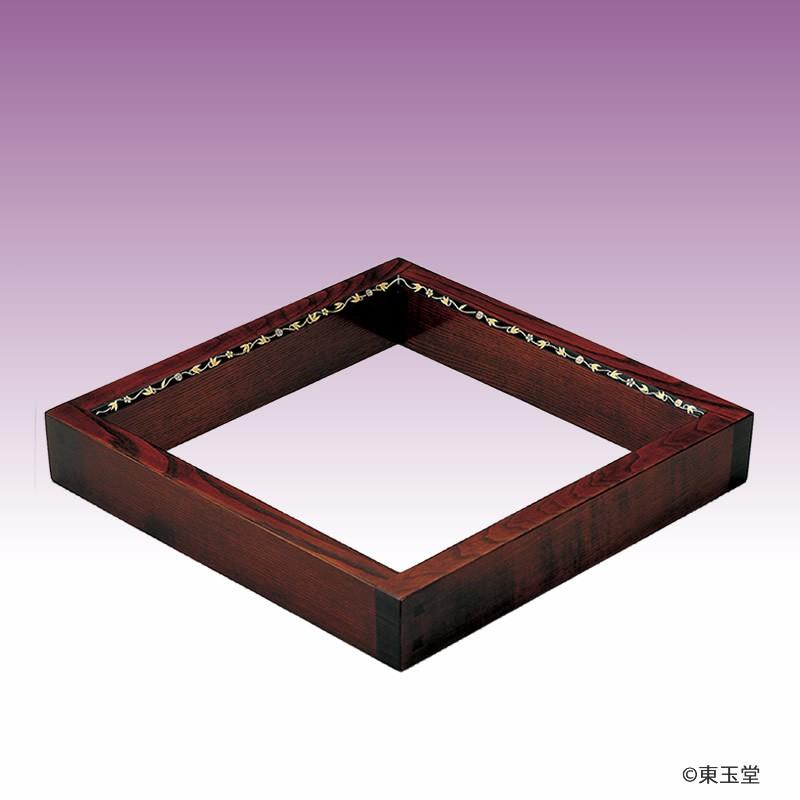 炉縁 吹漆 面三友蒔絵 鵬雲斎好写（裏千家好写）中村湖彩作 (化粧箱