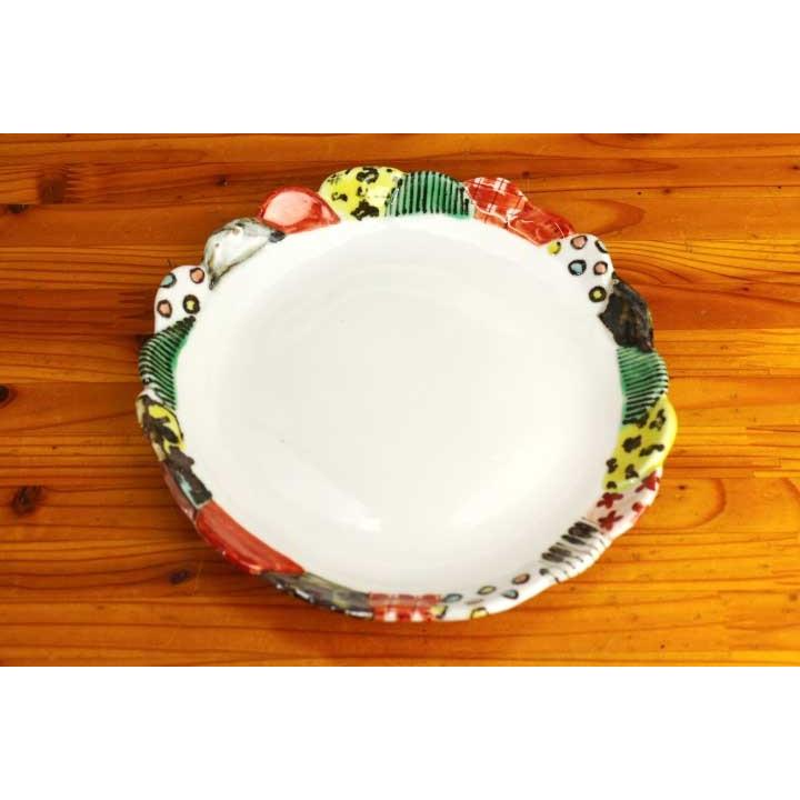 九谷焼 盛皿 サビパッチ / 久田恵美 和食器 皿 盛皿 パスタ皿 人気