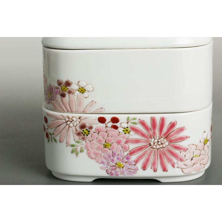 九谷焼 二段重 華 / 色絵遊 ｜ 重箱 二段 お重 お正月 おせち お弁当箱