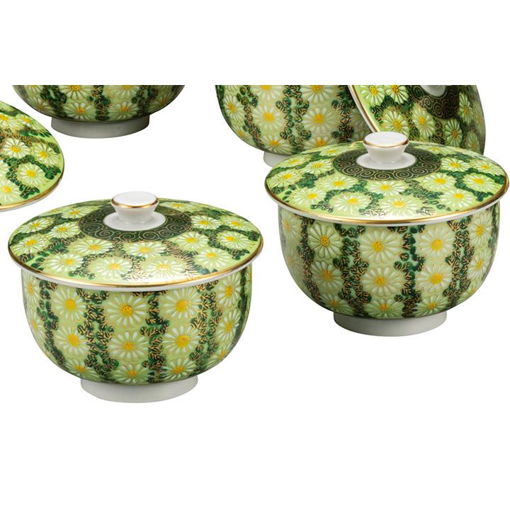 九谷焼 蓋付茶器 菊詰 和食器 茶器 急須 汲出し 湯呑 セット 人気