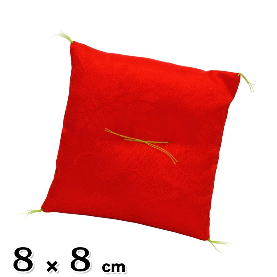 置物用ミニ座布団 綸子 赤（小） [CP5] : 人形の東籬 - 通販 - Yahoo