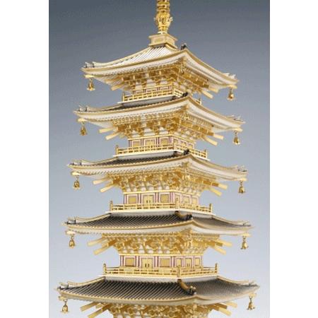 銀製置物 伝統工芸 純銀置物 五重塔 吉祥 商売繁盛 縁起物 武比古作