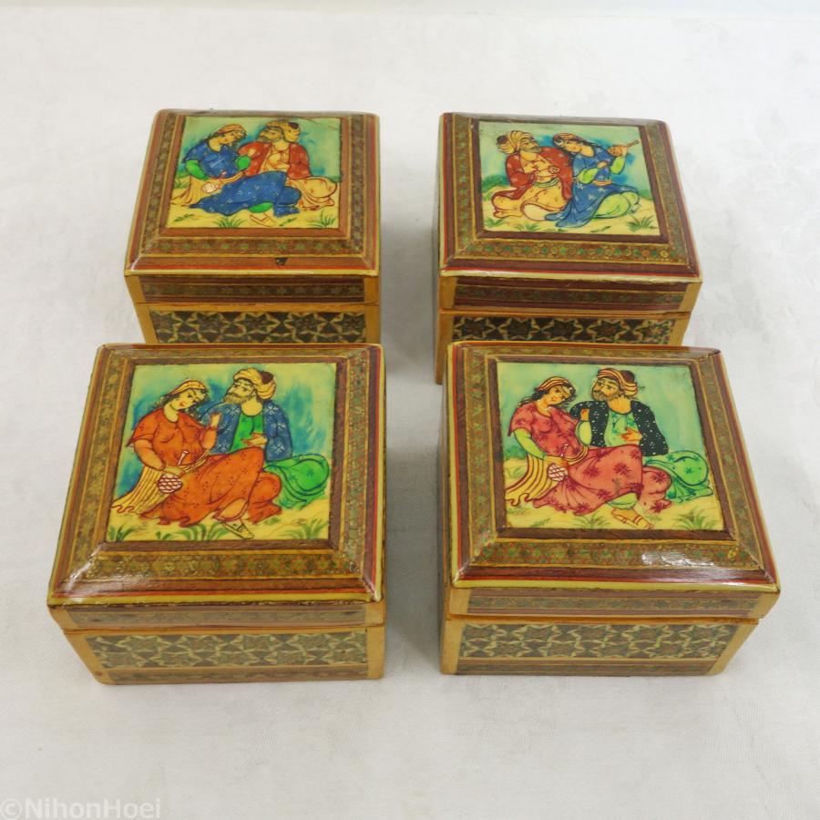 送料無料/未使用 ◇ ペルシャ 伝統工芸 ハータムカーリー/象嵌細工