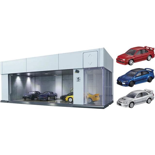 2点セット(トミカ3台)】トミカプレミアム tomica GARAGE SILVER WHITE