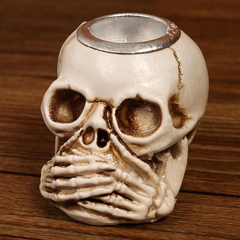 送料無料 キャンドルホルダー 4個セット ガイコツ ハロウィン