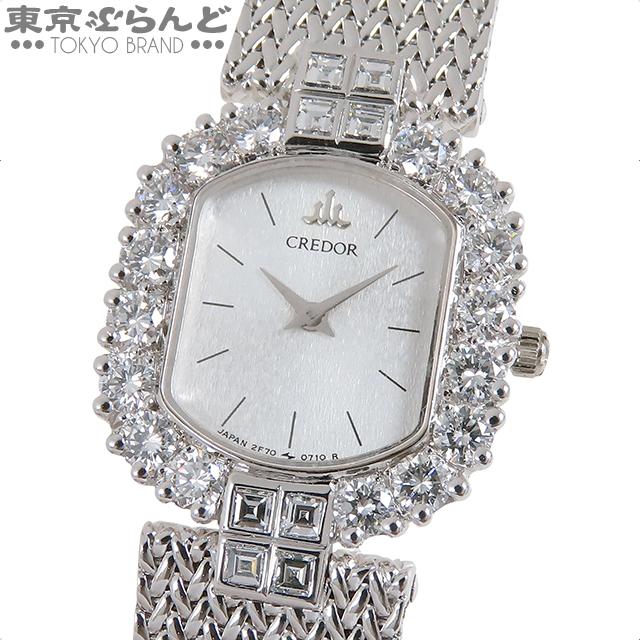 SEIKO（セイコー） クレドール ダイヤモンドベゼル シルバー K18WG 金