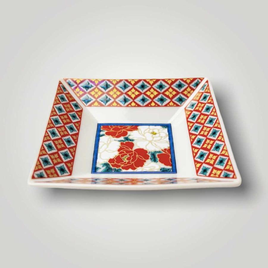 九谷焼 3号角皿 時代画風 角皿 豆皿 5枚セット おしゃれ 食器