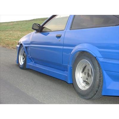 AE86 トレノ サイドステップ 塗装取付込 : エアロ.カスタムパーツの