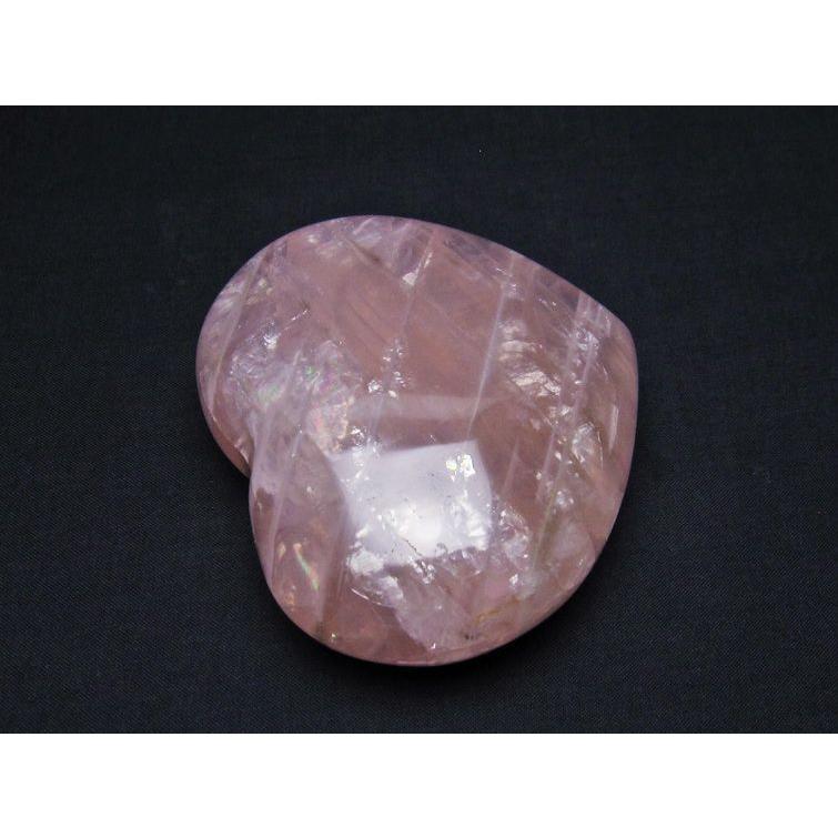 ローズクォーツ 置物 ハート 一点物 155-714 : 天然石・パワーストーン