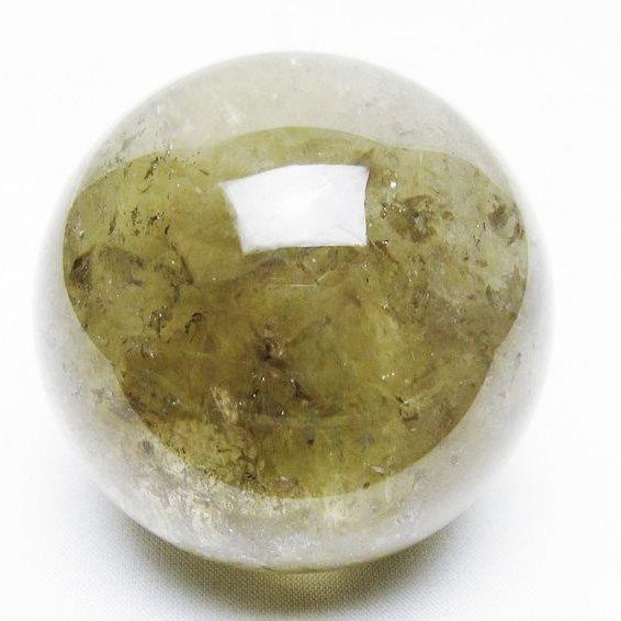 シトリン 丸玉 虹入り 63mm シトリンクォーツ スフィア 一点物 [送料