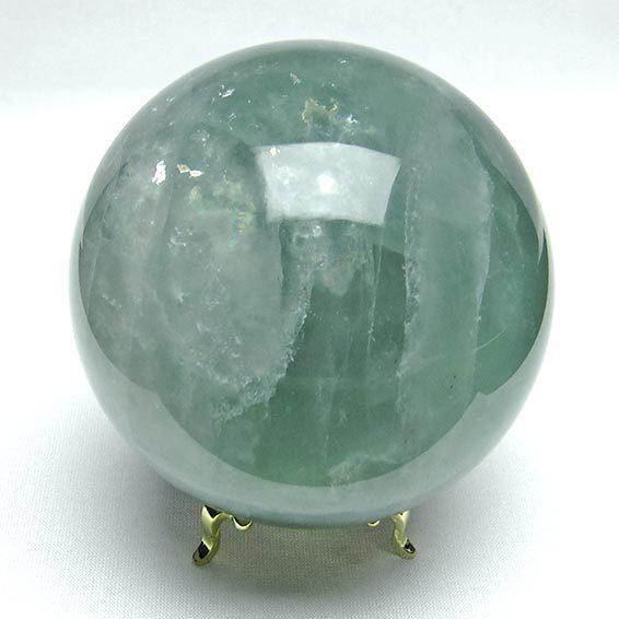 1.1Kg フローライト 丸玉 原石 蛍石 スフィア 88mm 送料無料 一点物