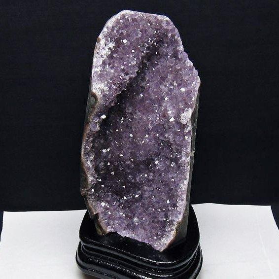 2.1Kg アメジスト クラスター ウルグアイ産 原石 amethyst 台座付属