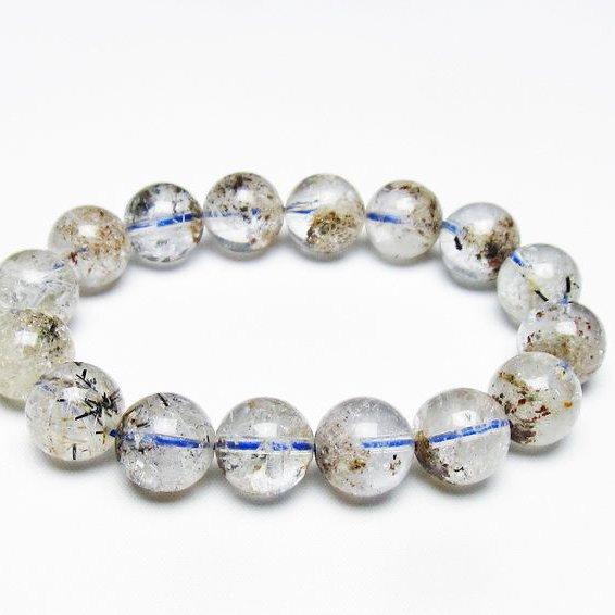 ガーデンファントムクォーツ ブレスレット トルマリン入り 14mm 一点物