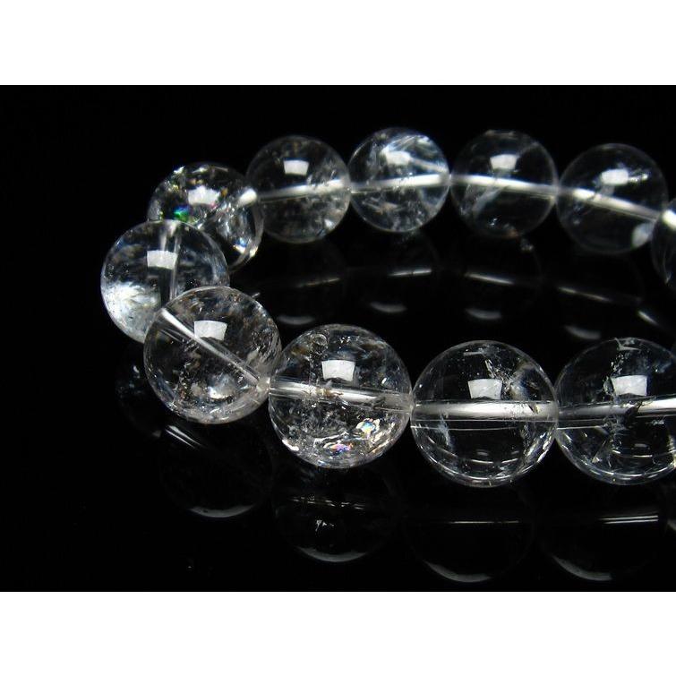 アイリスクォーツ 水晶 ブレスレット 虹入り 17mm 一点物 111-3698