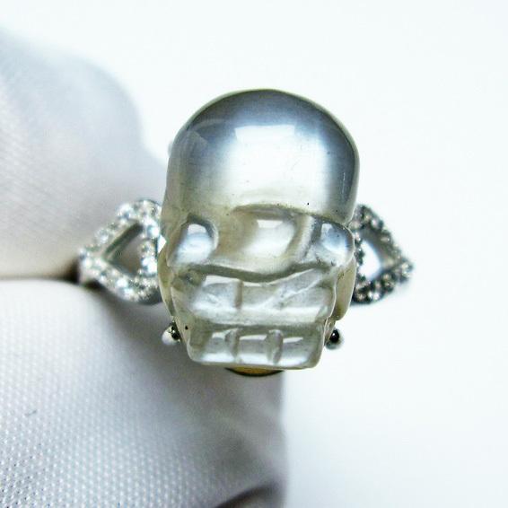 ムーンストーン 指輪 リング 貔貅（ひきゅう） 15号 一点物 メール便