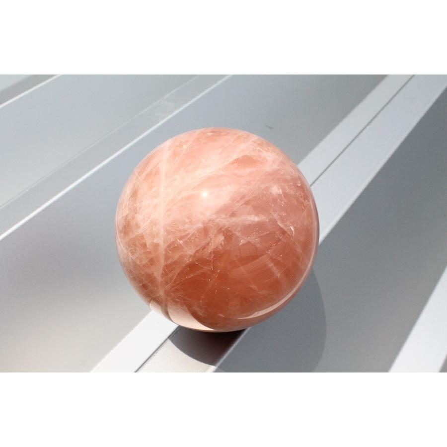 ローズクォーツ 丸玉 スフィア ブラジル産 155mm 4.8Kg 送料無料 一点