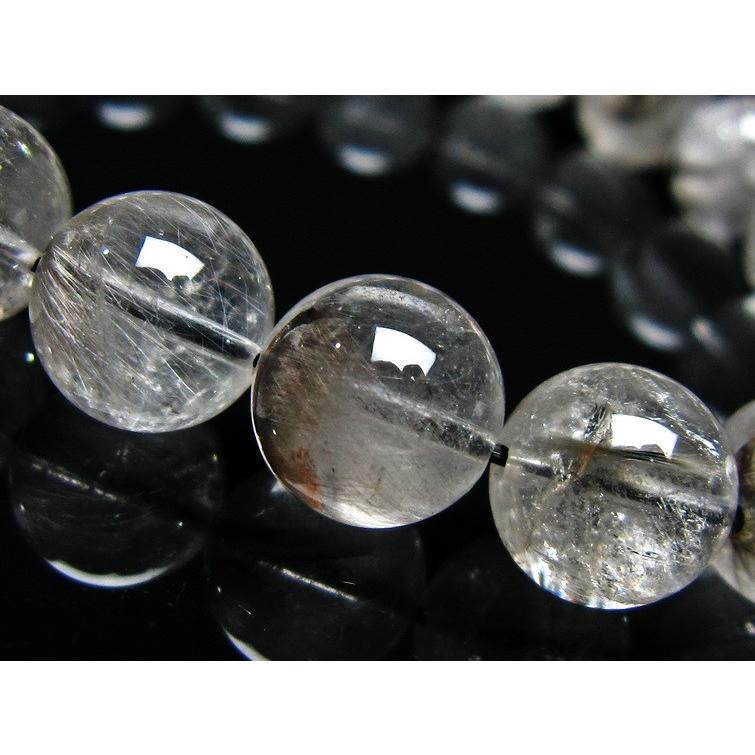 プラチナルチルクォーツ ブレスレット 11mm 一点物 211-1696 : 天然石