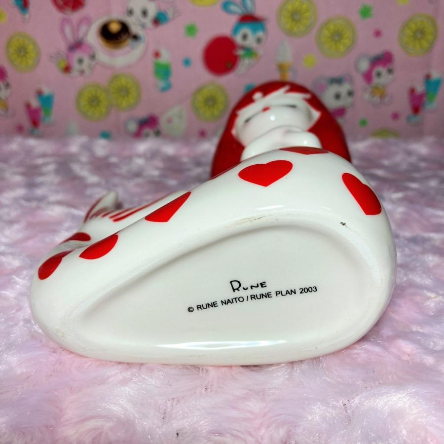 内藤ルネ 陶器製人魚 赤色 絶版品 人魚 RUNE マーメイド 一輪挿し ペン