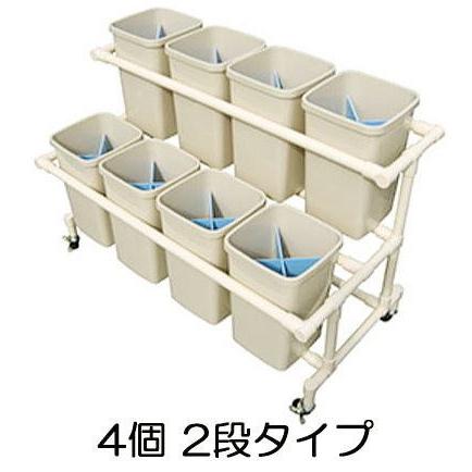 イレクター 花台 FKL-1042 4個2段タイプ 組立式 陳列台車 矢崎化工