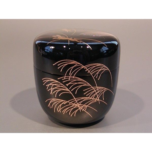 茶道具・茶器 中棗 野兎蒔絵、輪島塗 伝統工芸士 米本 匠伯（よねもと