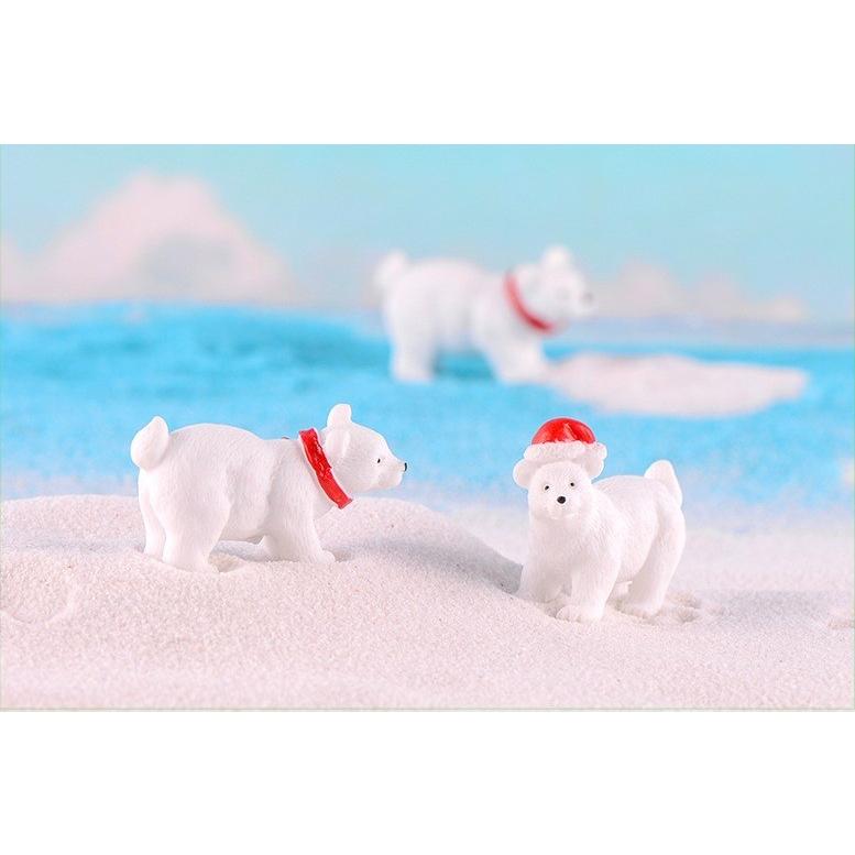 スノードーム クリスマス 白熊 クリスマスオブジェ テラリウム