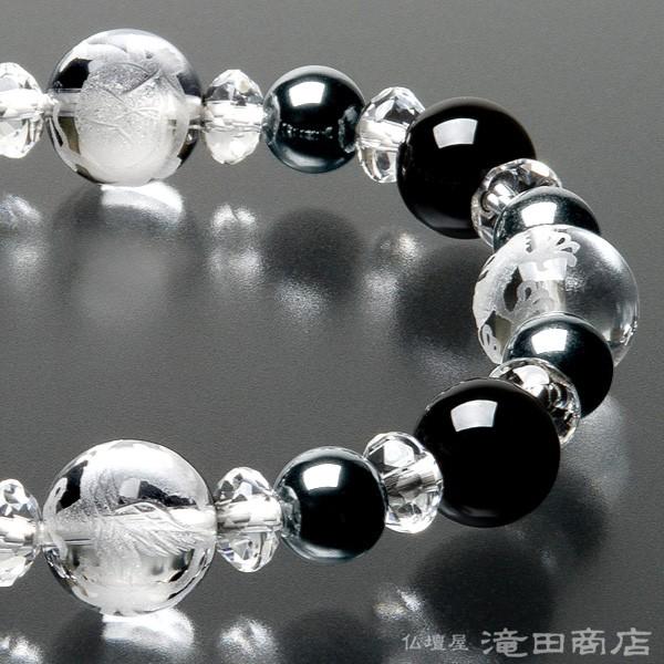 仏壇屋 滝田商店 四神ブレス 数珠 ブレスレット 黒オニキス10mm