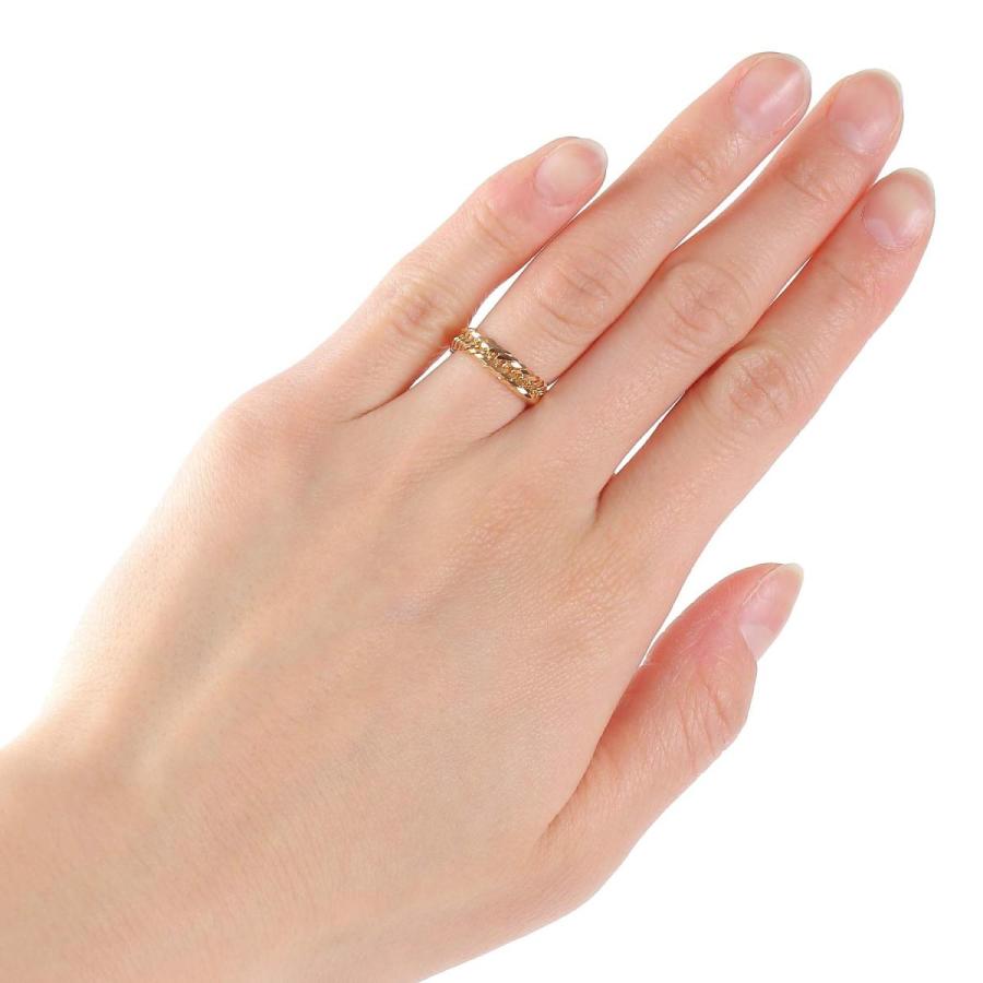 18金リング K18 12面トリプル喜平リング 日本製 (17号、内径18.33mm 外